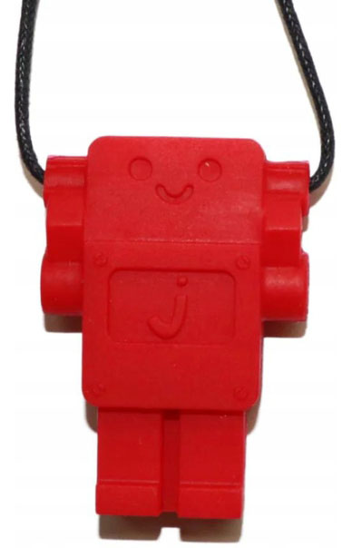 Terapeutické kousátko 3+ Robot Náhrdelník Jellystone Senzorický bezpečný