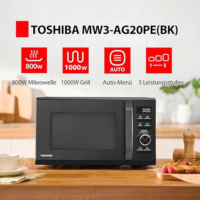 Toshiba MW3-AG20PE (bk) kuchenka mikrofalowa z grillem