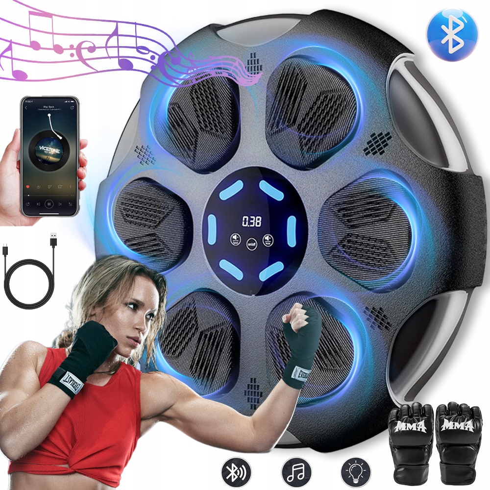 Hudební Boxovací Deska Bluetooth Boxovací Trenažér Pro Dospělé Rukavice