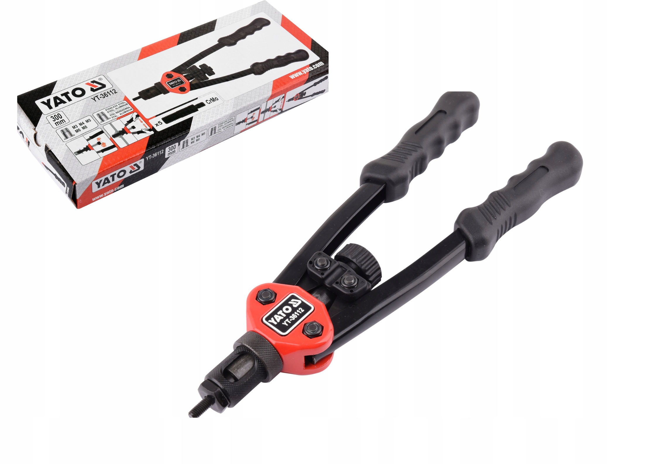 NITOWNICA RĘCZNA DO NITONAKRĘTEK M3-M8 YT-36112