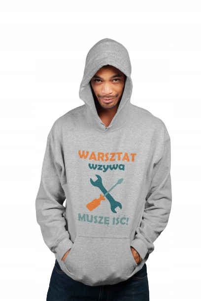 BLUZA Z KAPTUREM DLA TATY BRATA FANA MOTORYZACJI Kolor czarny