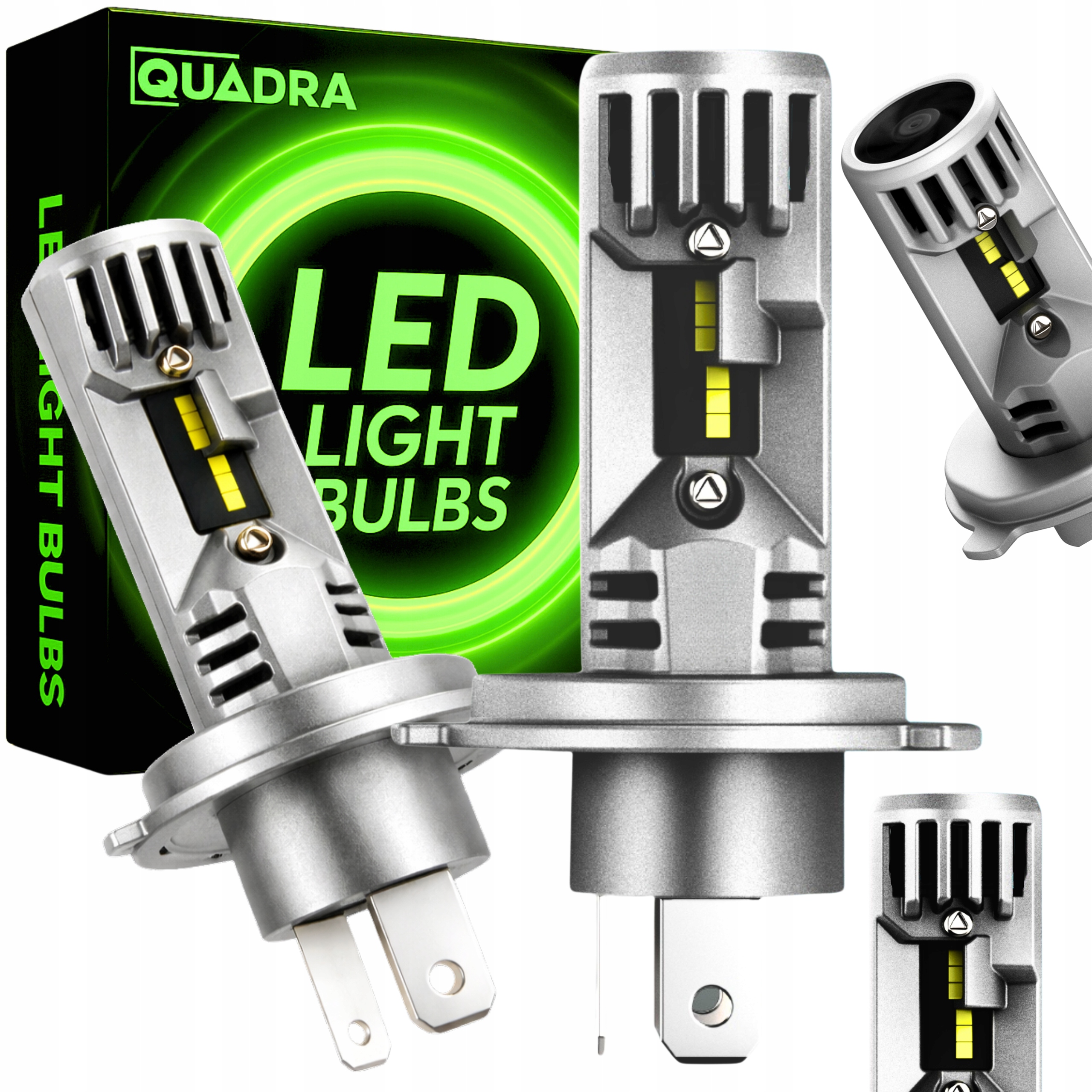 Žárovky H4 Led Homologace 90W Led Silné Světlo Canbus +1000% Bílé 12V