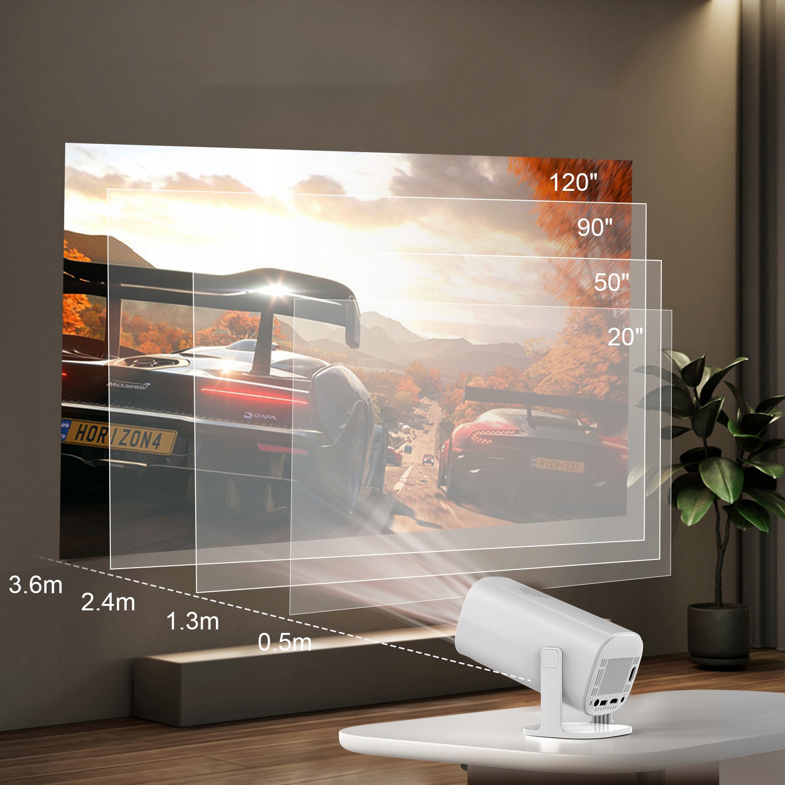 Projektor Rzutnik 4k/LED/Mini Projekcja telefonu/WIFI /zmiana języka Model P30