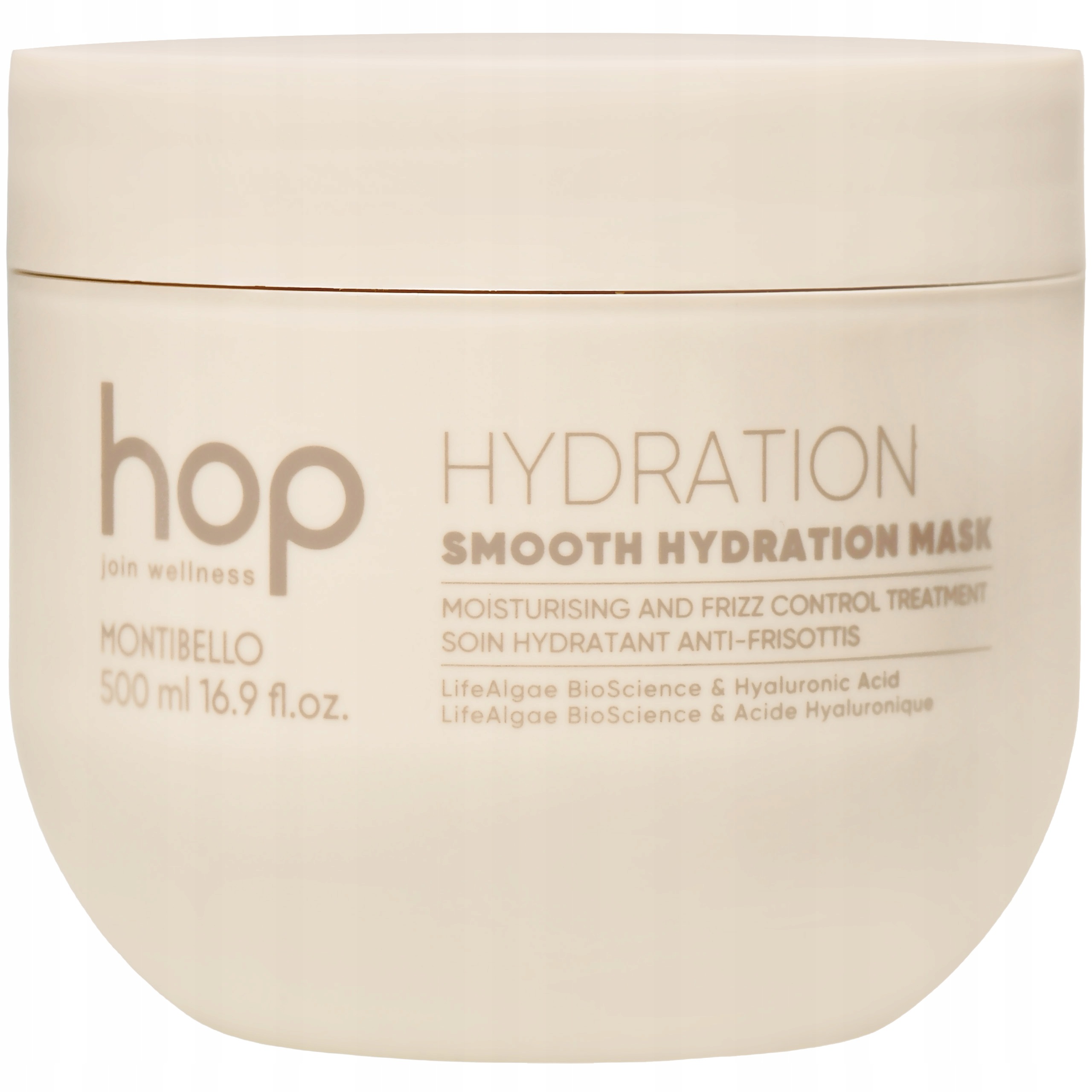 Veganská maska Montibello Hop Smooth Hydration regenerační lesk 500 ml