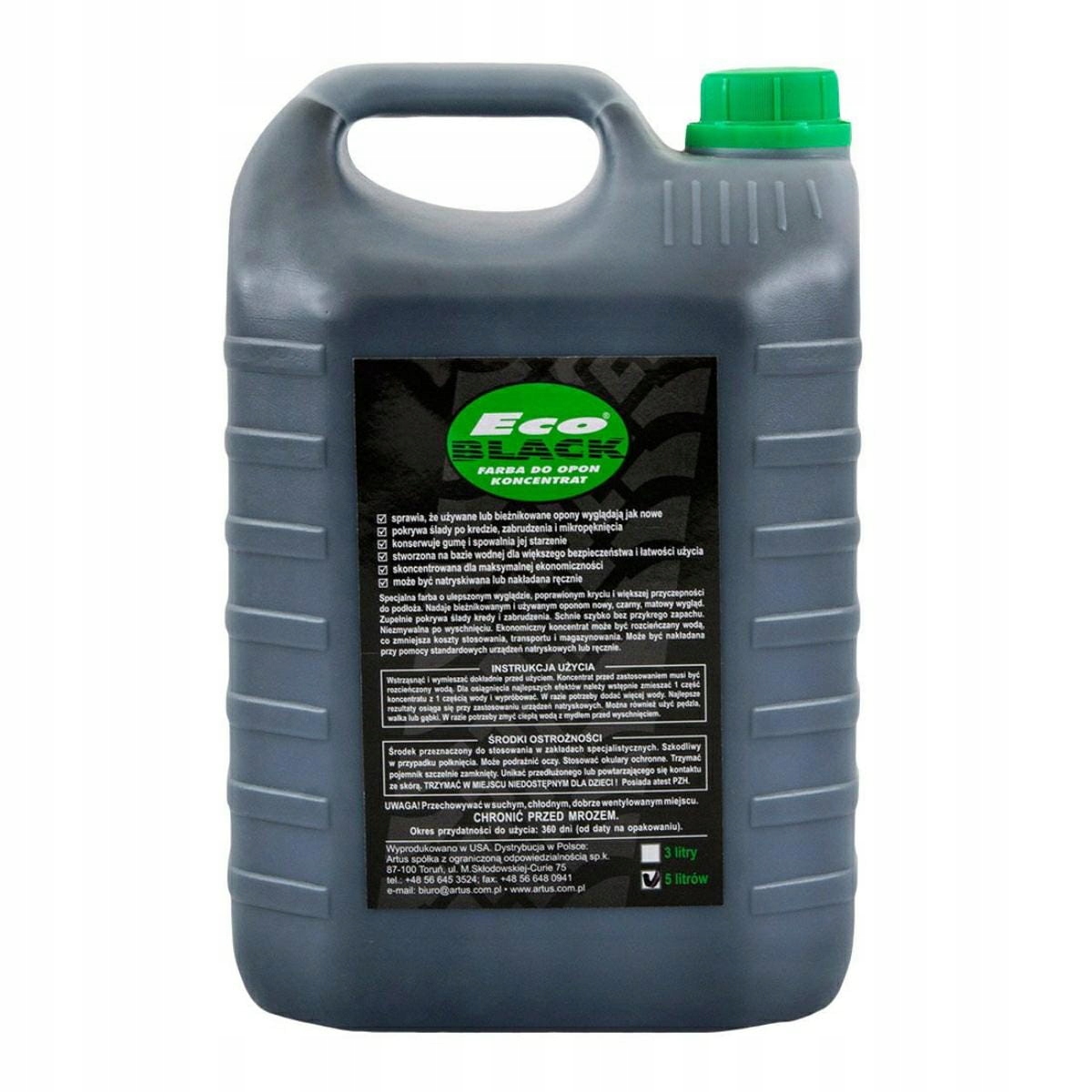 Farba na pneumatiky Eco Black koncentrát 1:1 5 l