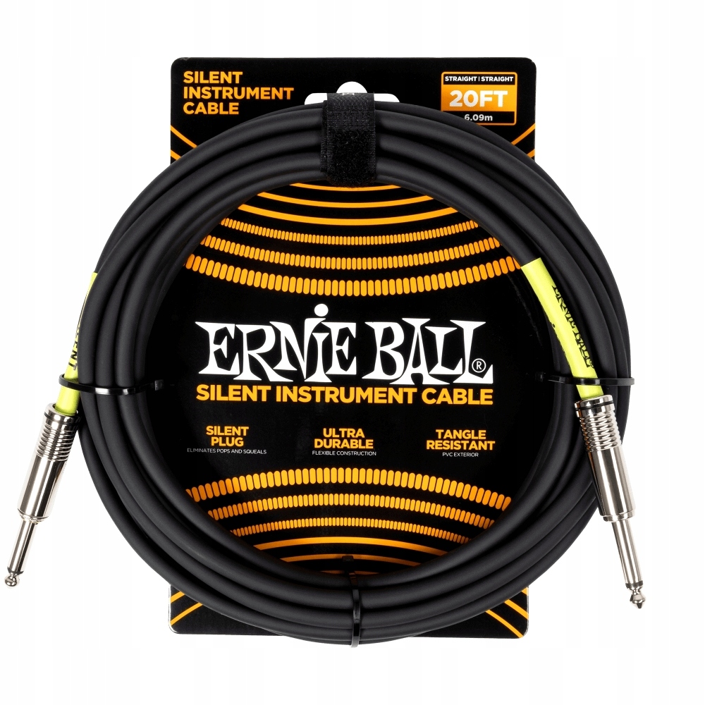 Instrumentální kabel Ernie Ball EB6473 Silent Kytarový kabel 6 m