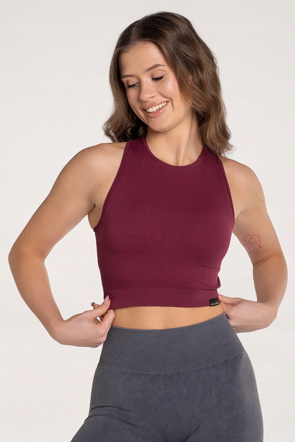 Top Gym Glamour basic cherry L