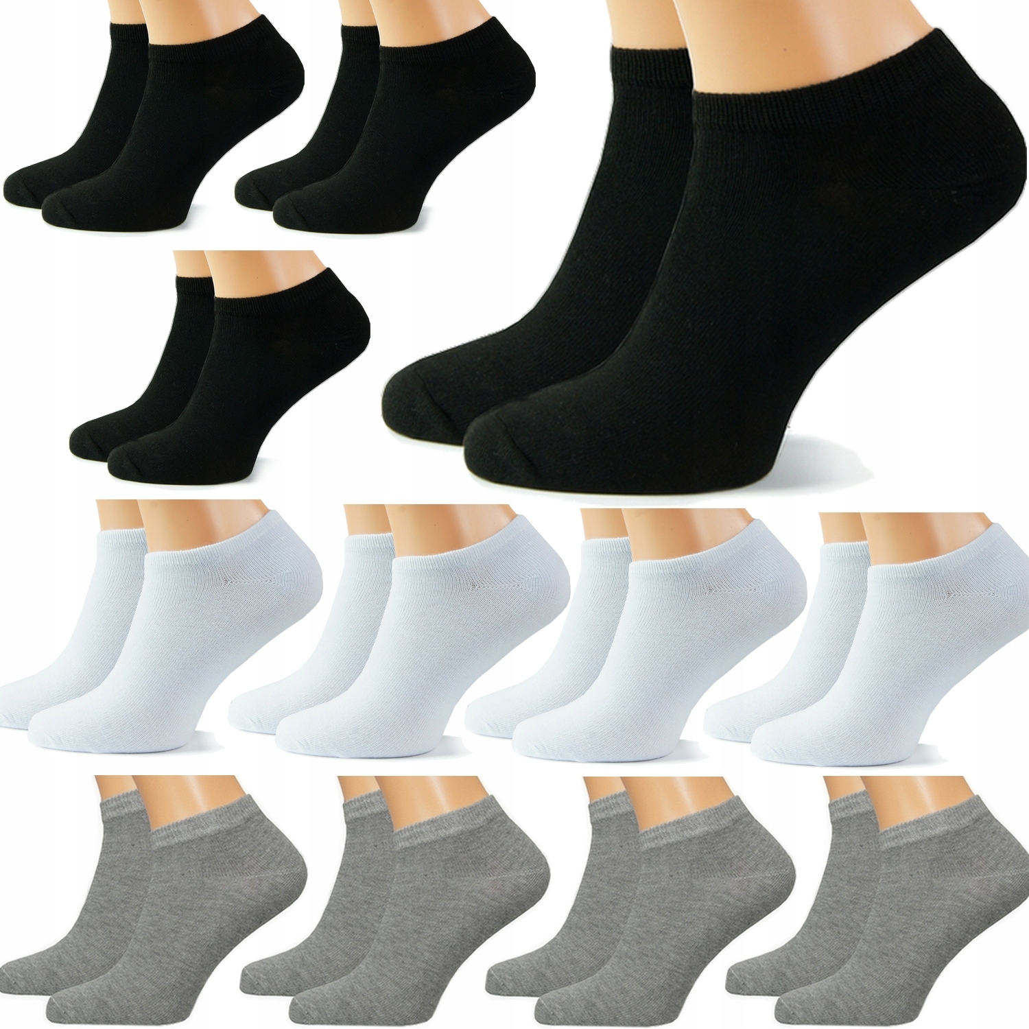 

12x Stopki Bawełniane Męskie skarpety MIX, 43-46