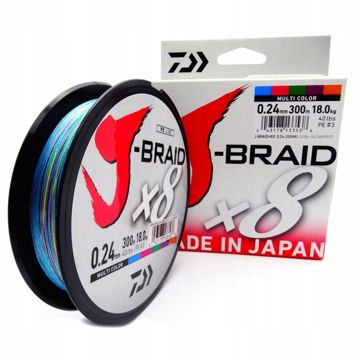 Šňůra Daiwa Dark Green J-braid X8 0.16MM 300M 12751-116