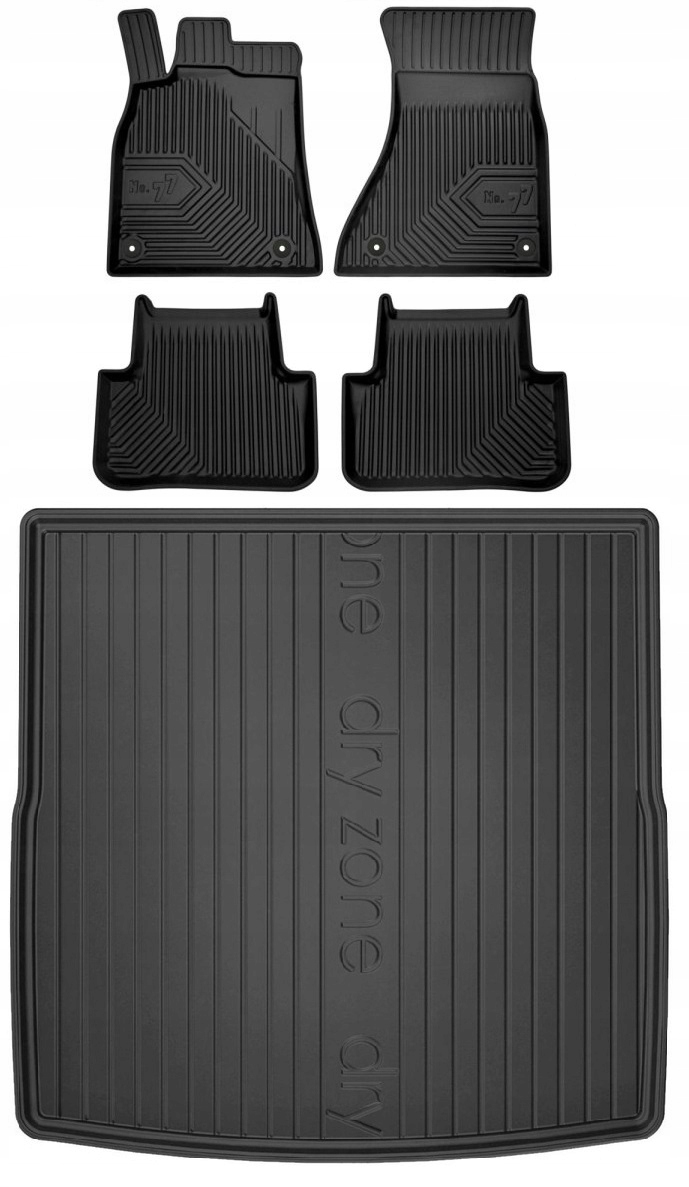 Set 77 Gumové rohože a rohože Audi A4 B8 Sedan 2008-2015