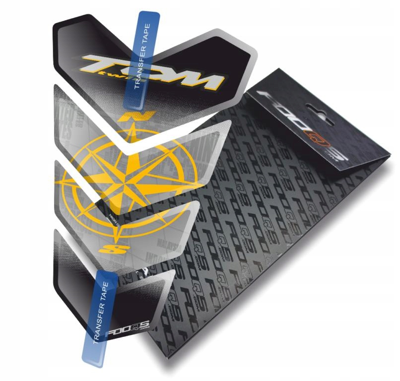 Tank-pad od firmy Fooqs pro Yamaha TDM-850-900-TWIN Stříbrný Žlutý