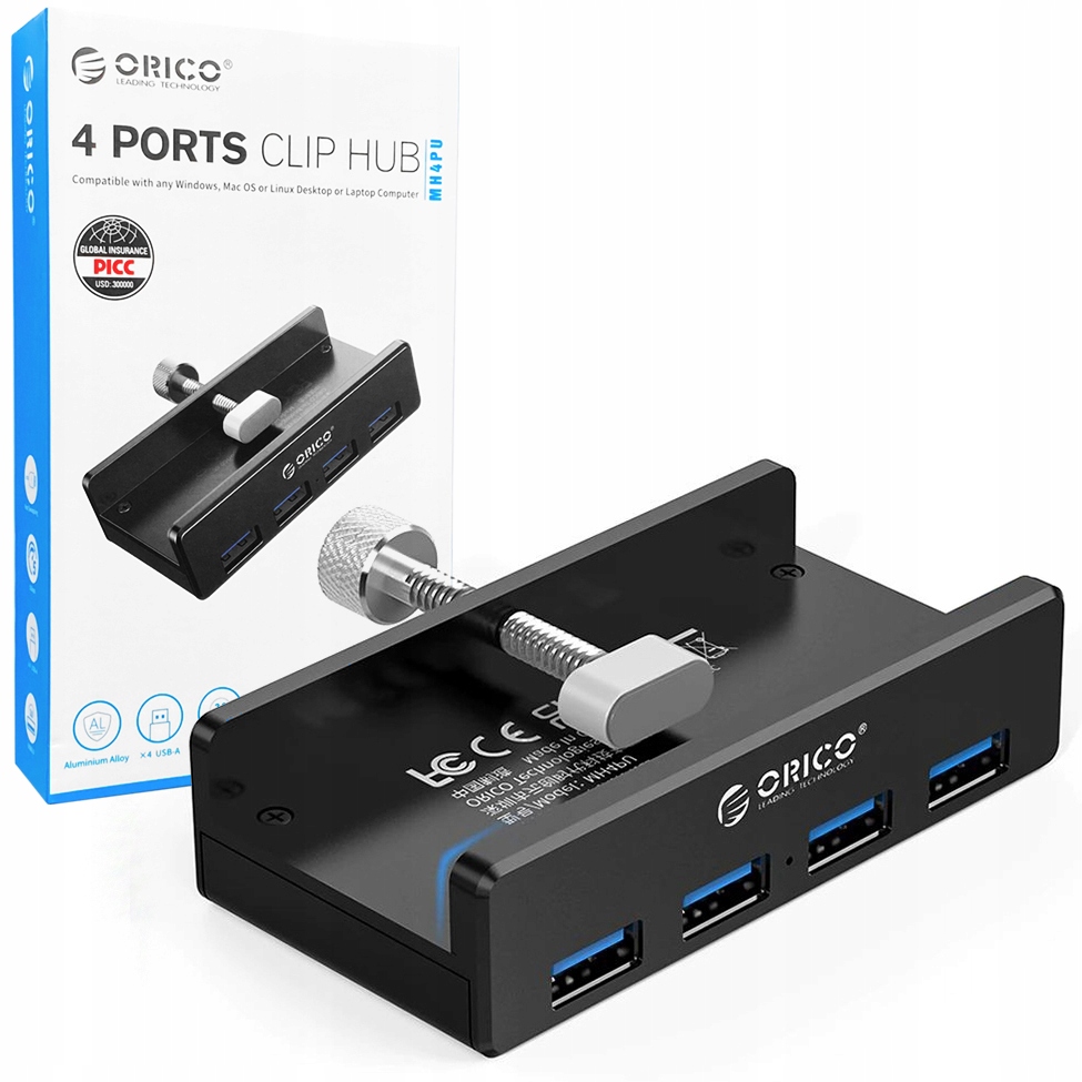 

Orico Hub 4x Usb 3.0 5GBPS Szybki Przykręcany