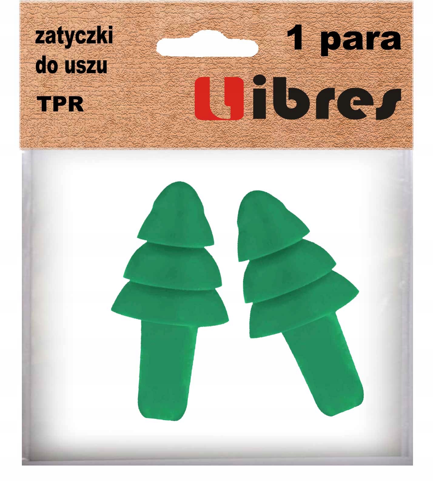 Wkładki do uszu STOPERY WYCISZAJĄCE zatyczki PRZEMYSŁOWE - CHOINKA GREEN Model EP01