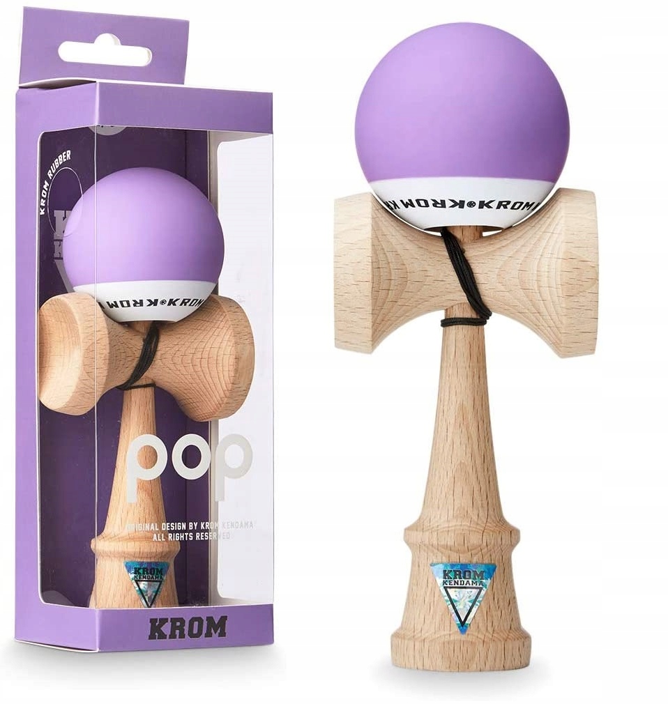 

Kendama Krom Pop Gra Japońska Drewno Fioletowa