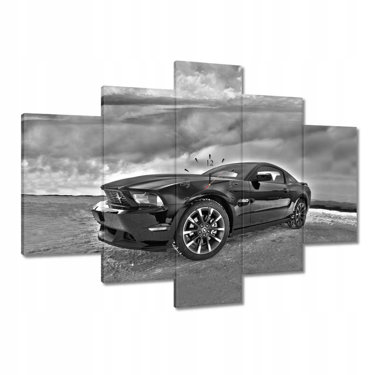 Hodiny 150x105 Ford Mustang na snehu Auto Klasika vyrobené v Usa