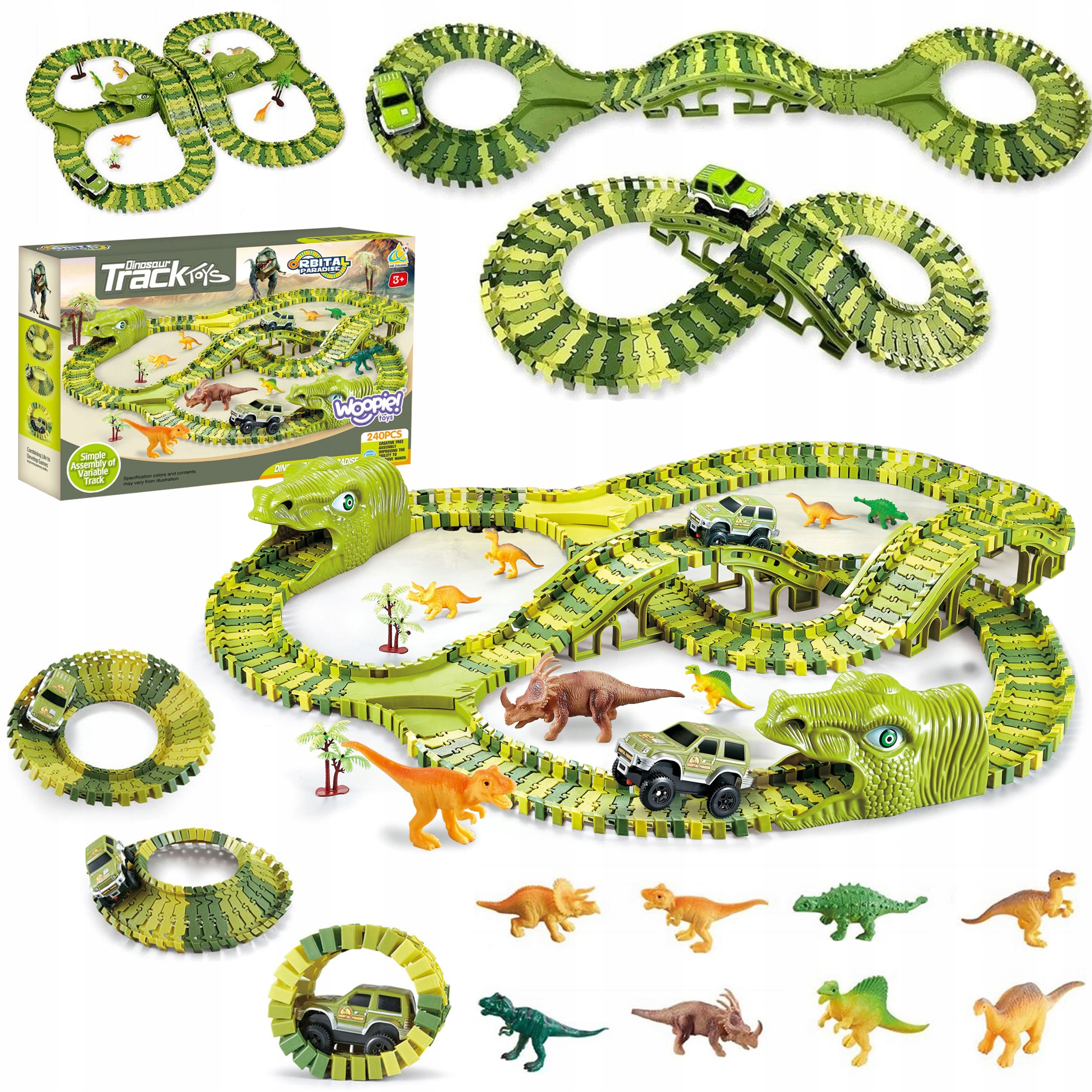 

Tor Wyścigowy XXL Dinozaur Dino 240el. Woopie