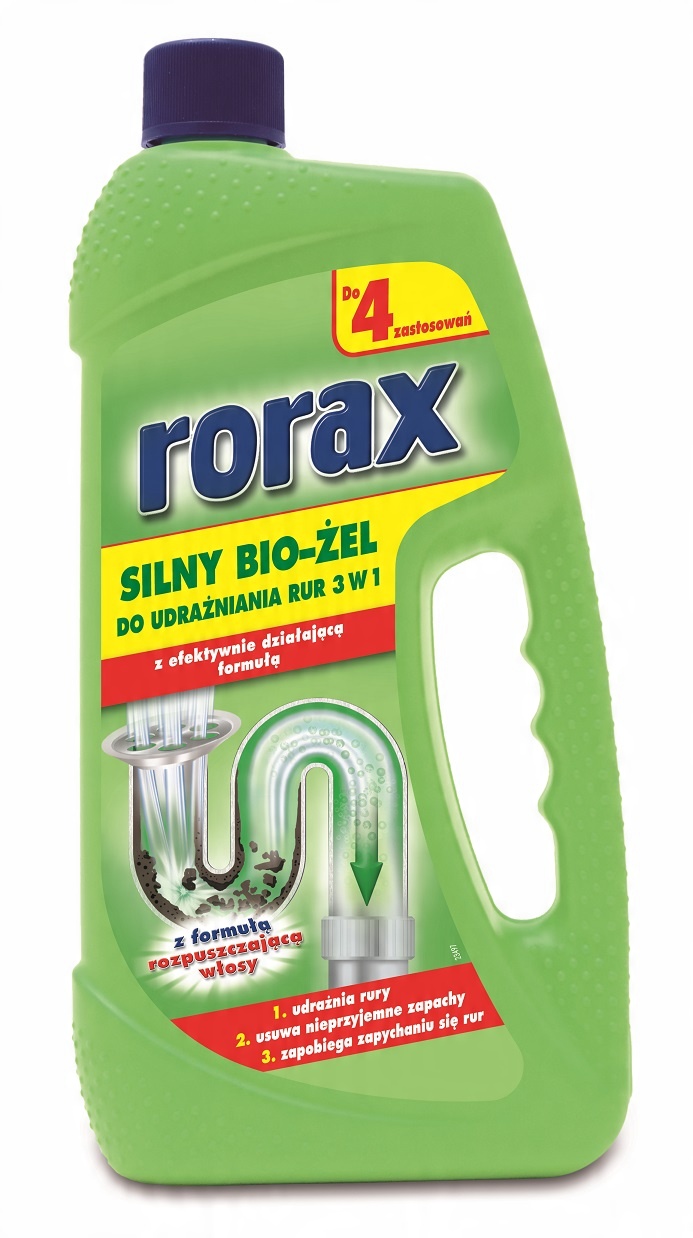 

Rorax silny bio żel do udrażniania rur kanalizac