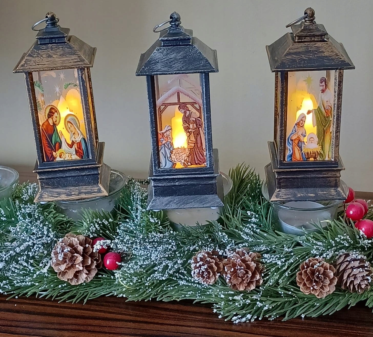 LAMPION ADWENTOWY RORATY LAMPKA ADWENT LED ŚWIĘTA Wysokość produktu 13 cm