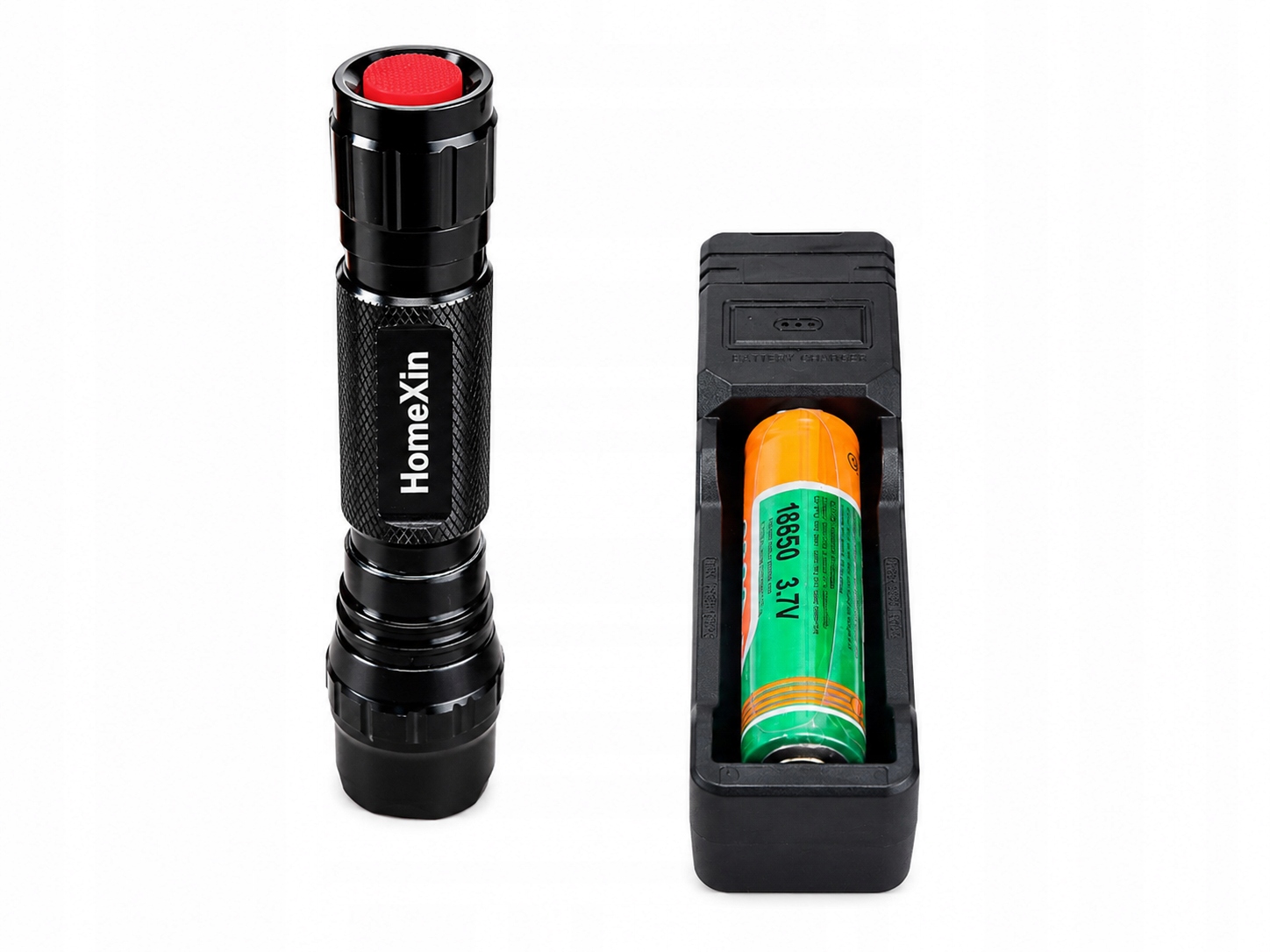 Latarka Taktyczna Led Mocna 900lm Zoom Akumulator Ładowarka HomeXin