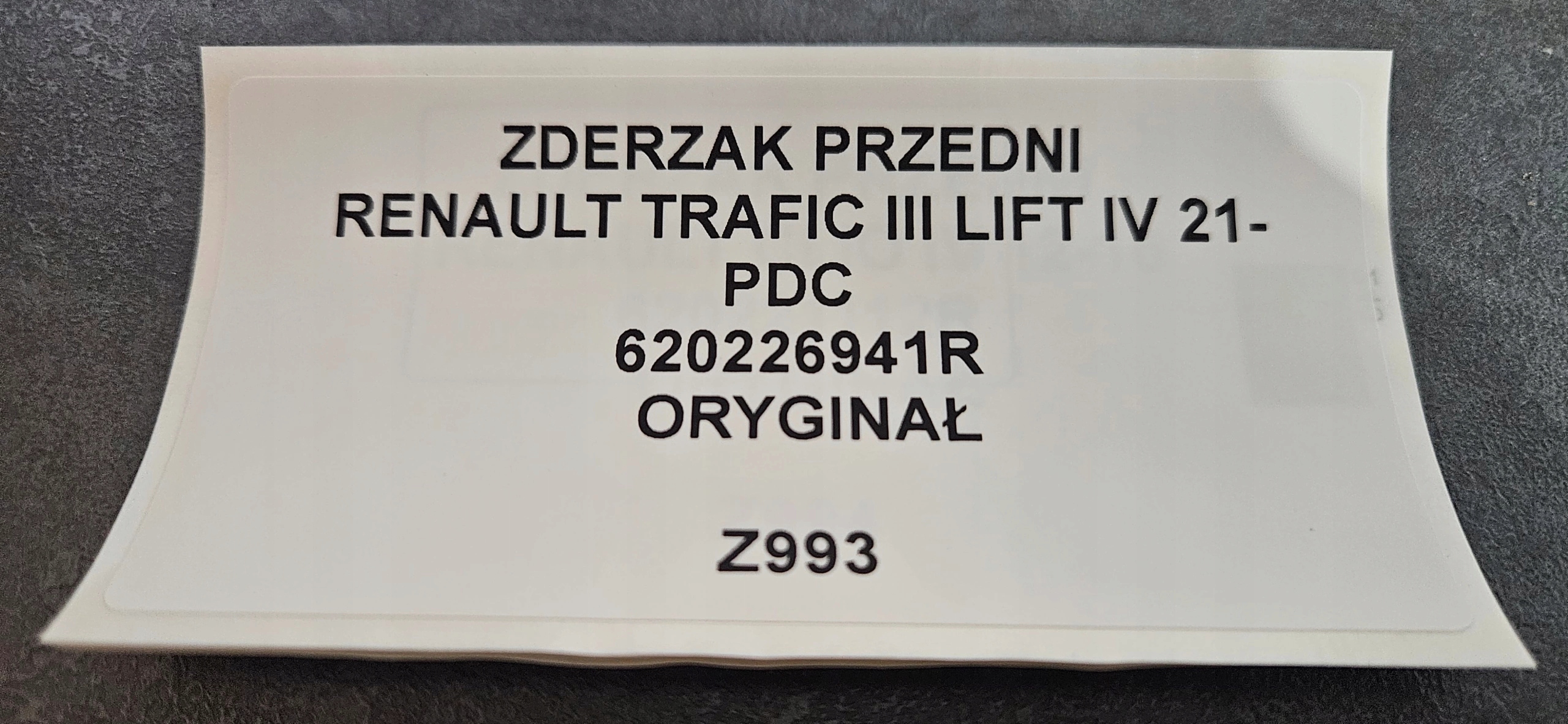 front bumper RENAULT TRAFIC III LIFT IV 21- 620226941R