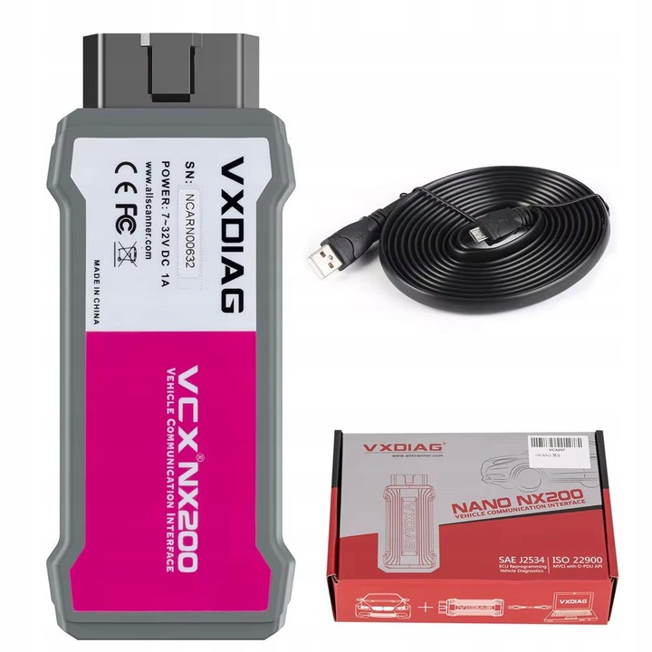 Interfejs VXDIAG VCX NANO RENAULT DACIA J2534 CAN CLIP OBD