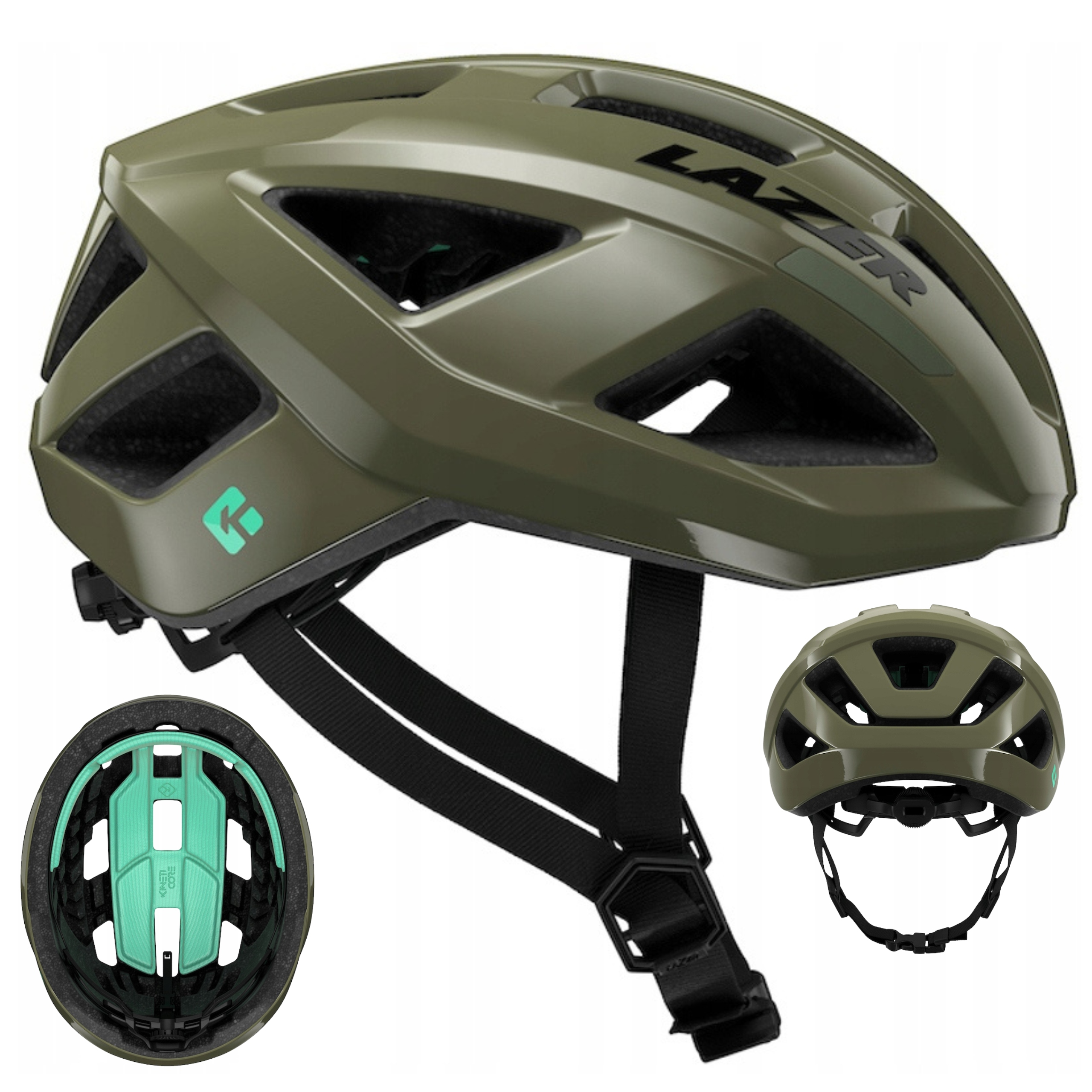 Kask Rowerowy szosowy Lazer Tonic KinetiCore r. M 55-59 cm Pine Green Szosa
