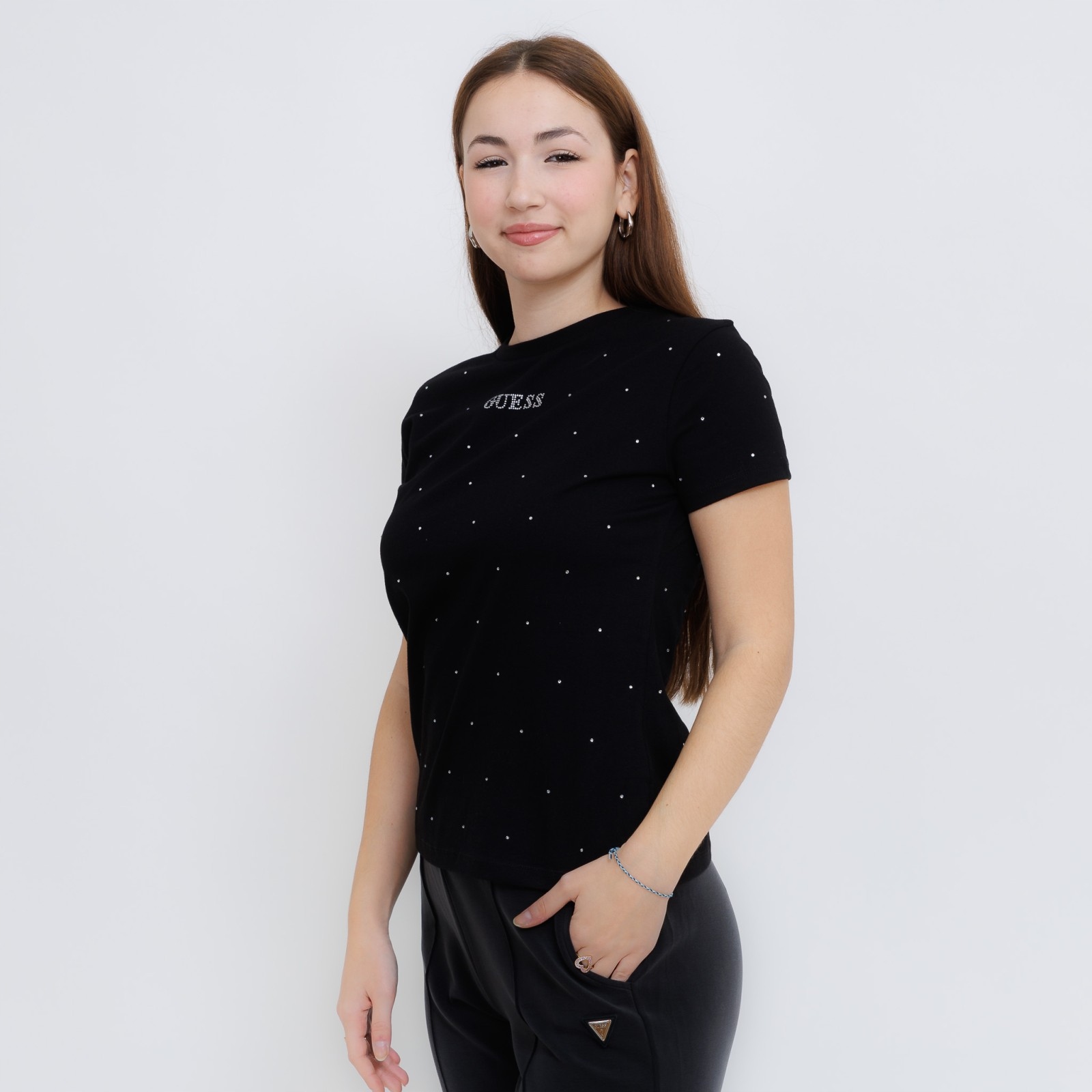 Dámské triko Guess Rhinestones Ss T-shirt