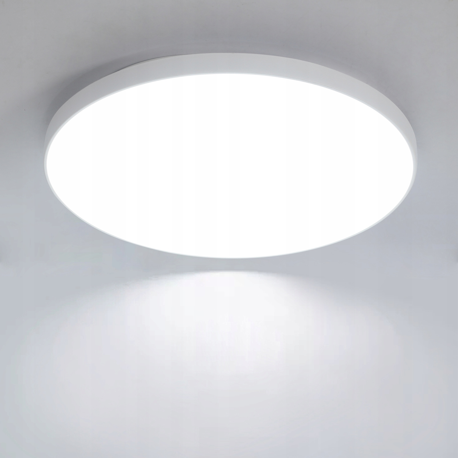 Nowoczesna Okrągła Lampa Sufitowa Led 38cm, 24W, Barwa Zimna Biała 6500K, IP44 Lampa Łazienkowa