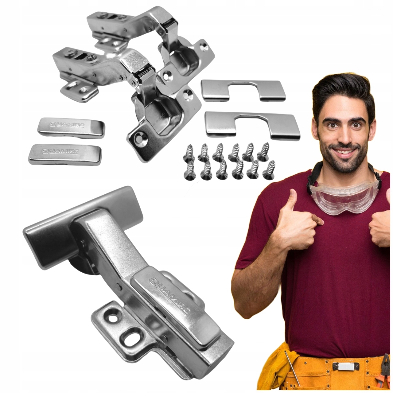 ZAWIAS MEBLOWY KĄTOWY 45 STOPNI CICHY DOMYK PREMIUM QUALITY - 2szt