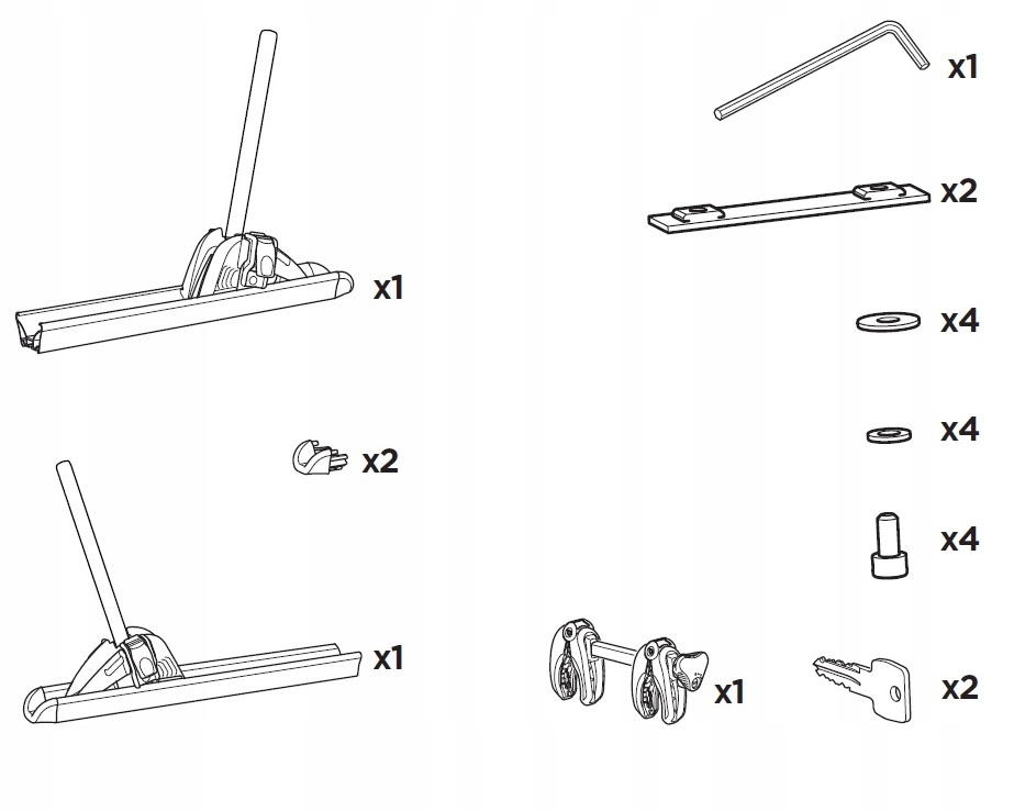 Adapter na 4 rower Thule WanderWay 911 VW T6 Weight with packaging 10 kg