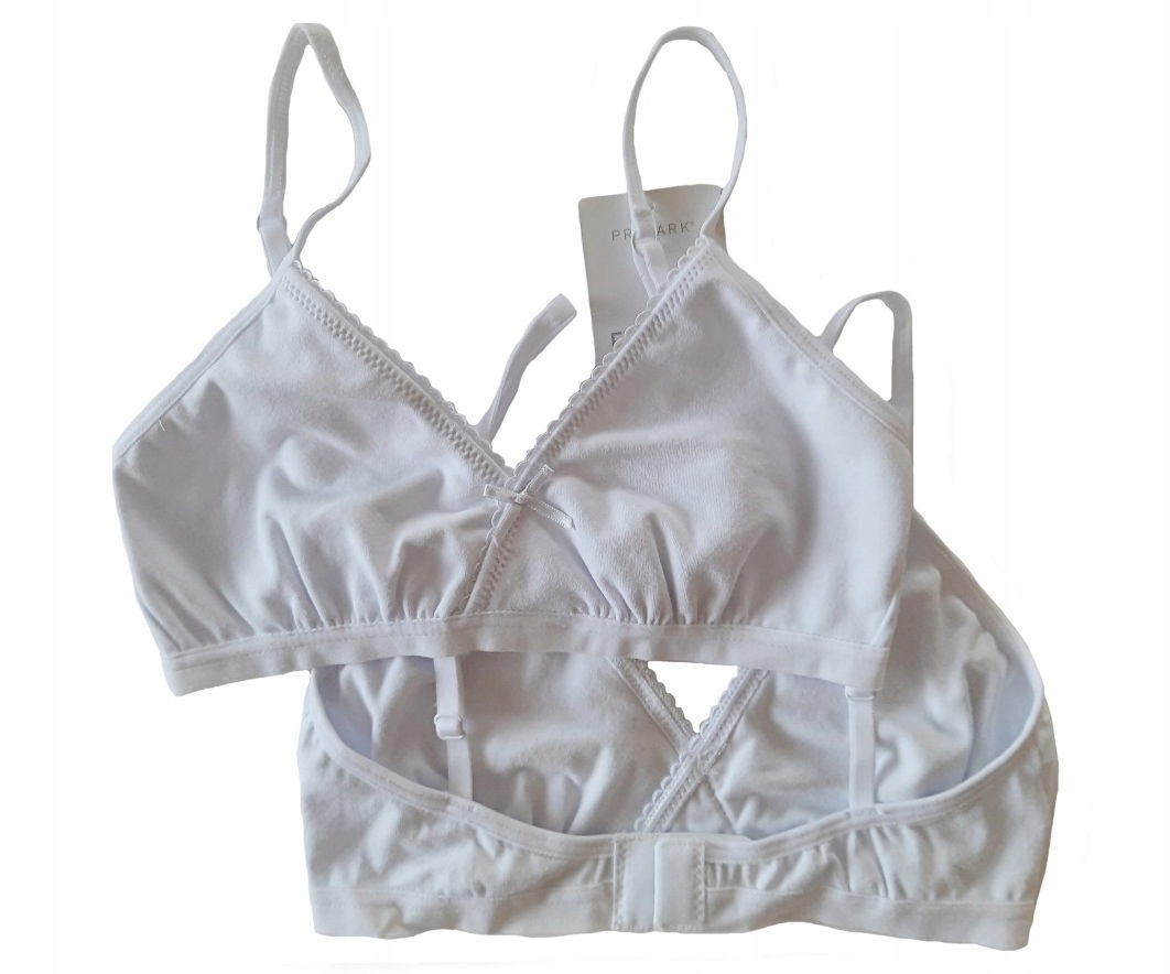 

2x Primark biały Biustonosz top 9-10 lat 140 AA65