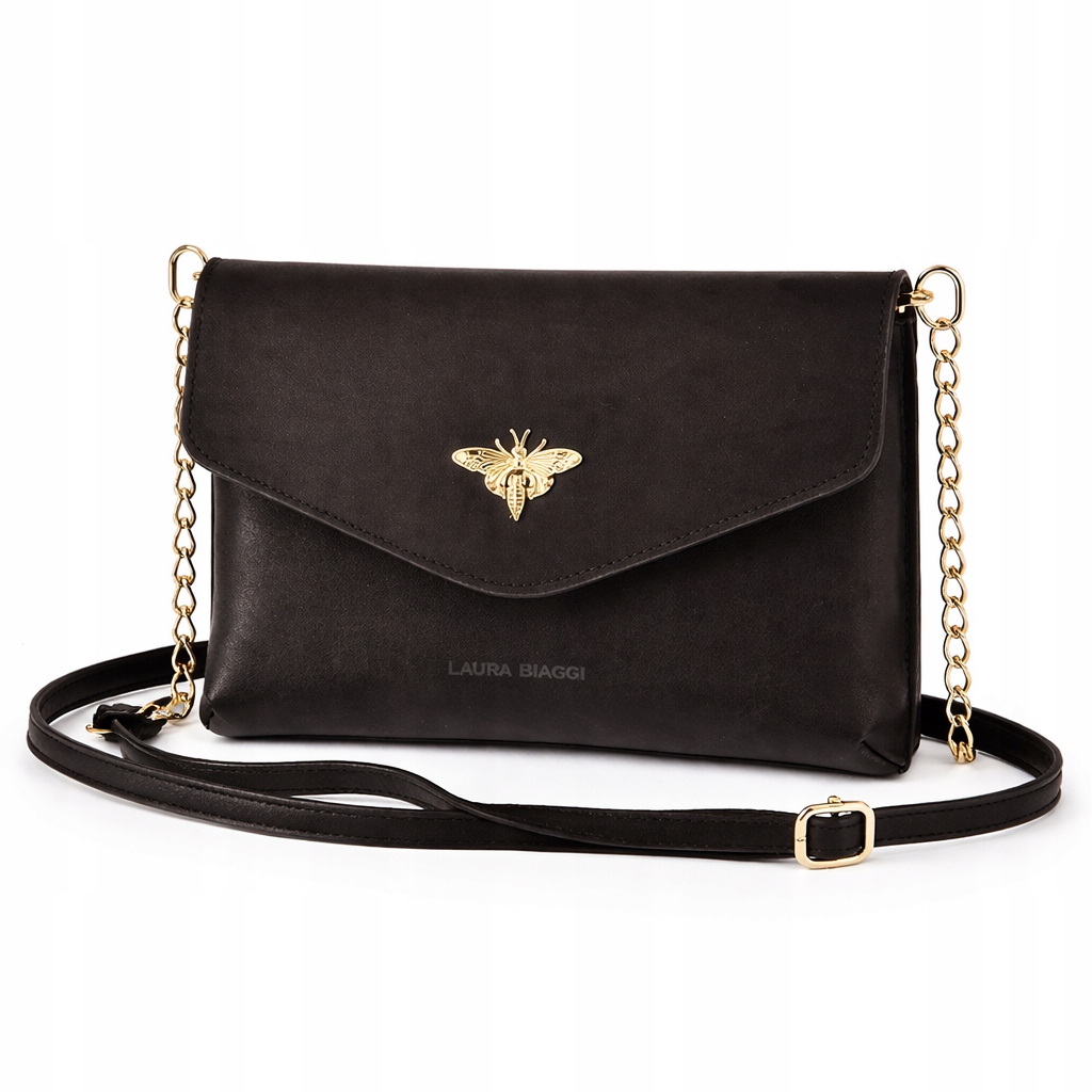 Semišová Kabelka Psaníčko Laura Biaggi elegantní vizitková čokoládová