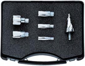 Narezávacie závitníky M12 pre M32 x1,5 s stupňovitými vrtákmi 7-32,5 mm