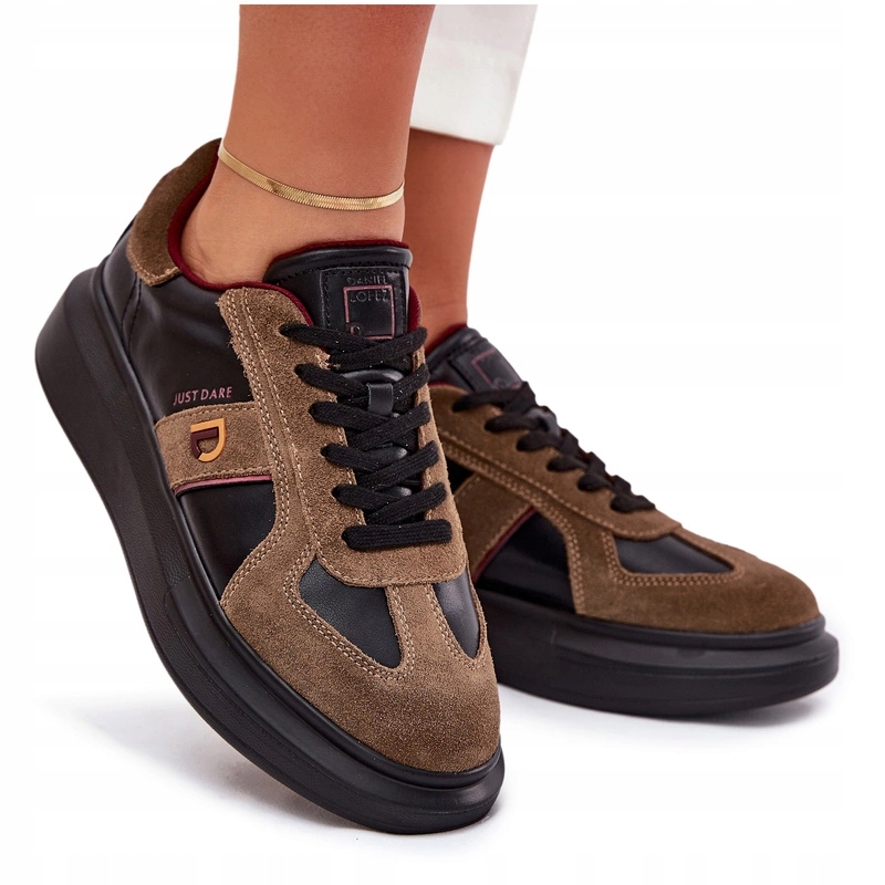 Kožené Tenisky Platforma Daniel Lopez Just Dare SS2D4001 Černé 40