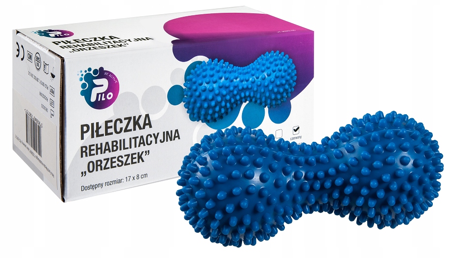 Duoball Z Wypustkami Do Ćwiczeń, Masażu Niebieski (pilo Orzeszek)