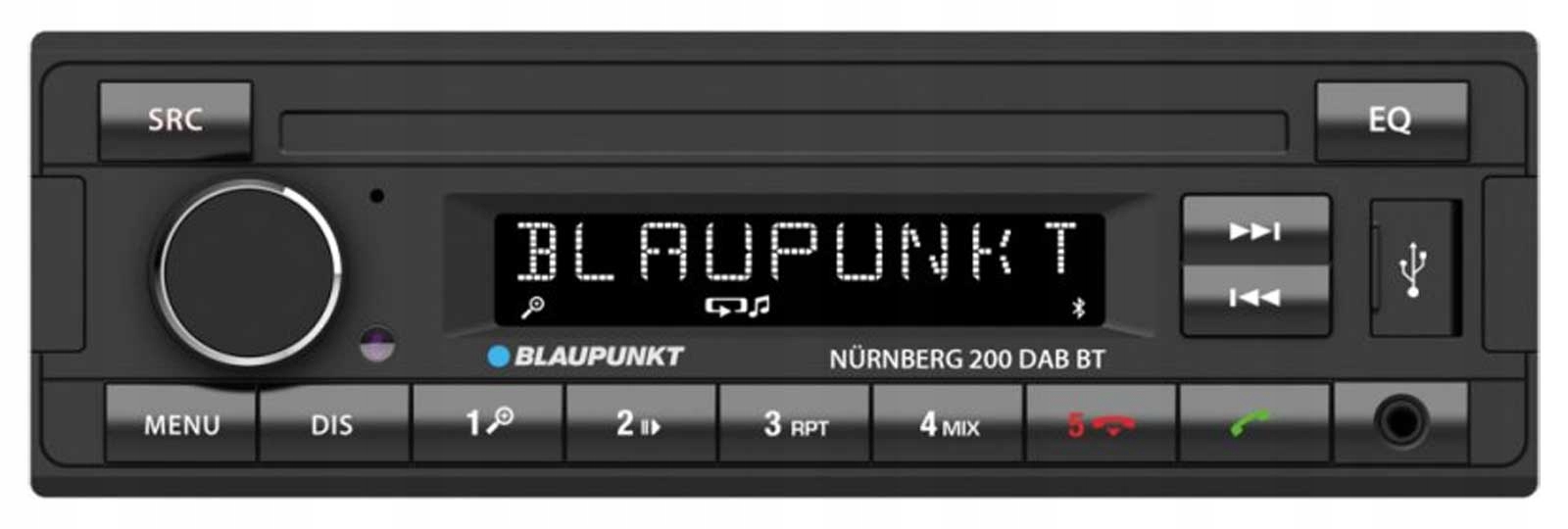 Bluetooth autorádio Dab+ Aux Usb MP3 Blaupunkt Nürnberg 200 Dab