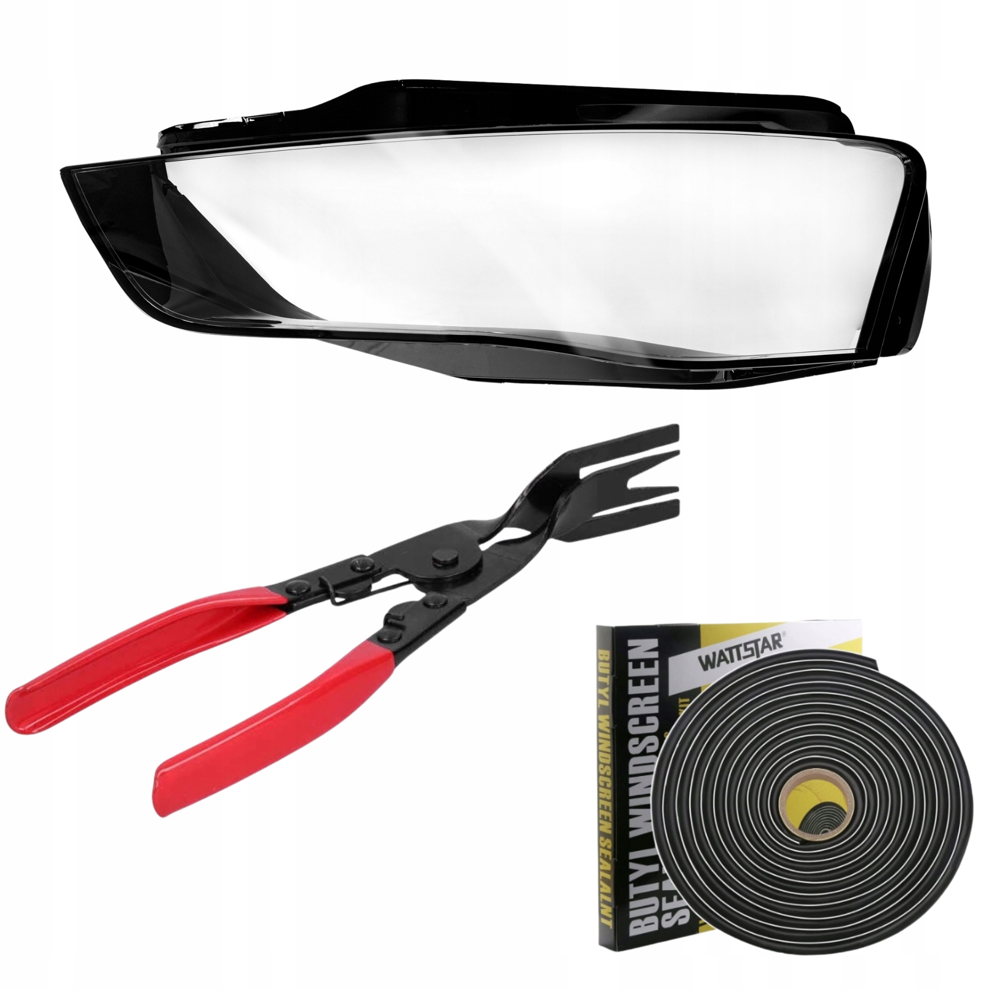 Audi A4B8 Kryt Světla Proti Poškrábání S Uv Povrchovou Úpravou Levé Kleště Lepidlo Butyl