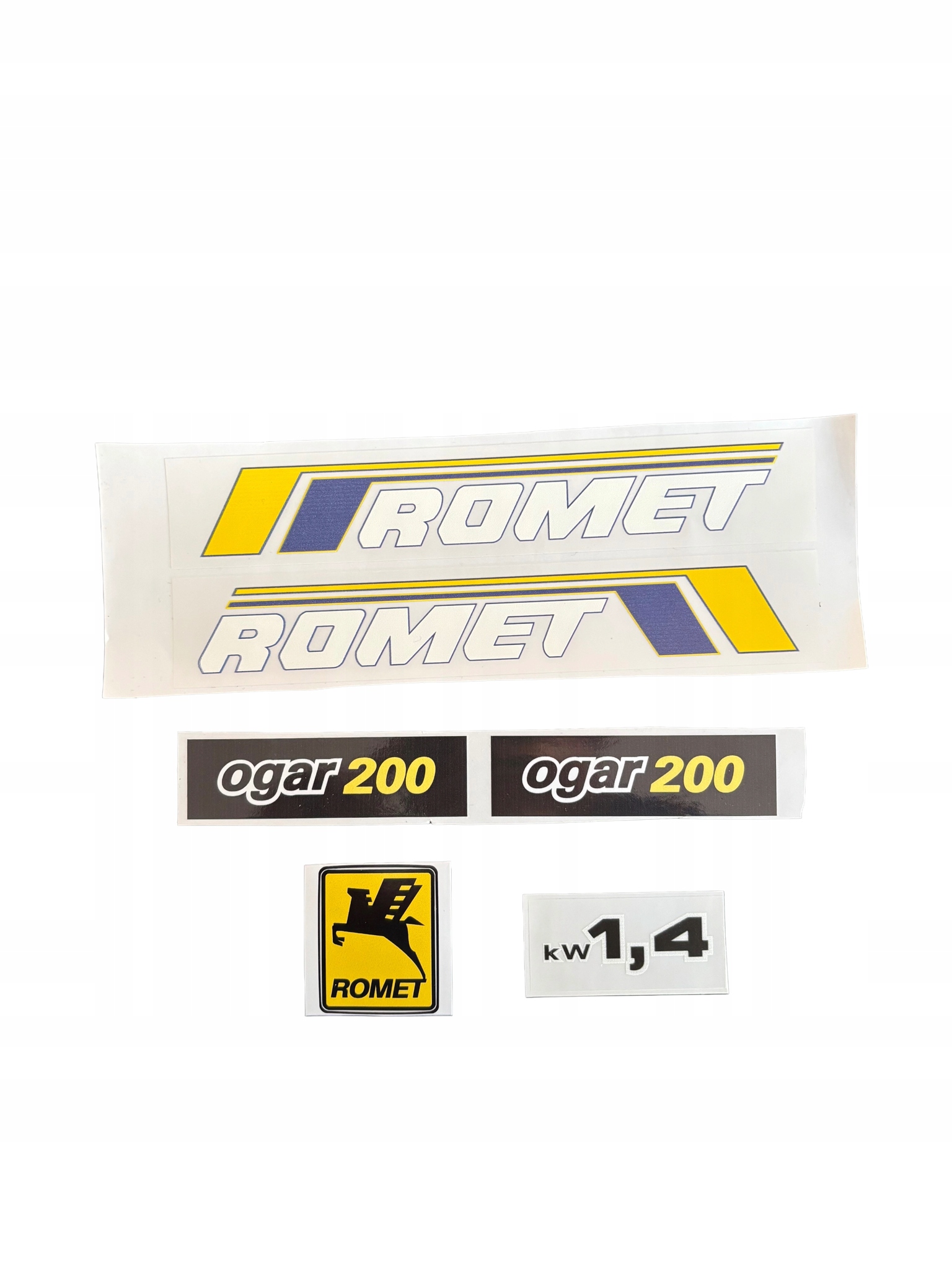 Logo Naklejka Nalepka Zestaw Naklejek Na Bak Zbiornik Romet Ogar 200