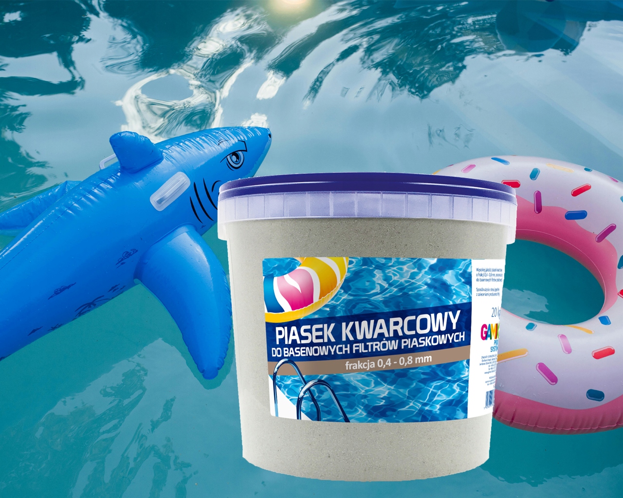 GAMIX PIASEK POMPY BASENOWEJ PIASKOWEJ KWARCOWY PZH 20kg Marka Gamix