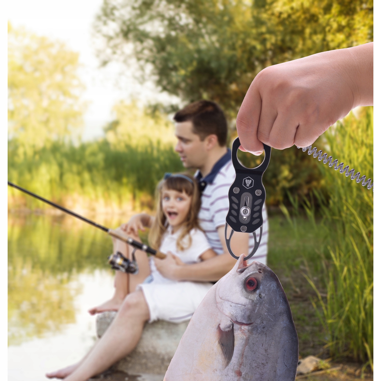 Zestaw WĘDKARZA na RYBY uchwyt SZCZYPCE nóż LAGUIOLE na prezent dla Stan opakowania oryginalne