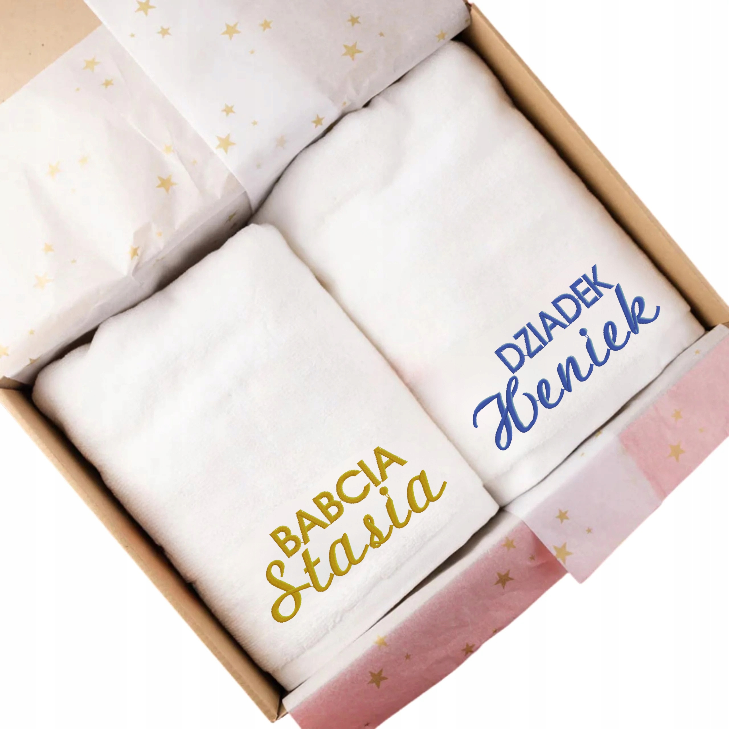 Sada ručníků 140x70 s výšivkou Jmenný – Dárek Na Den Babičky A Dědečka