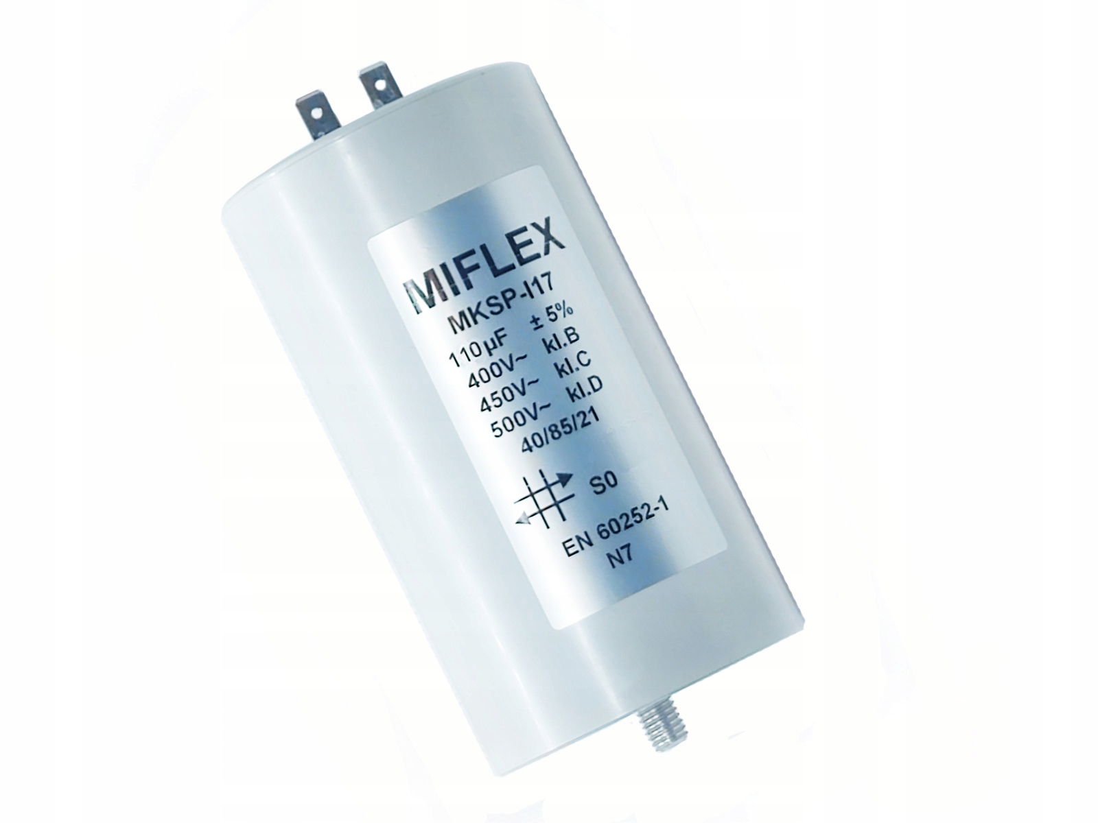 Kondensator 110uF +/- 5% MIFLEX MKSP-I17 Silnikowy