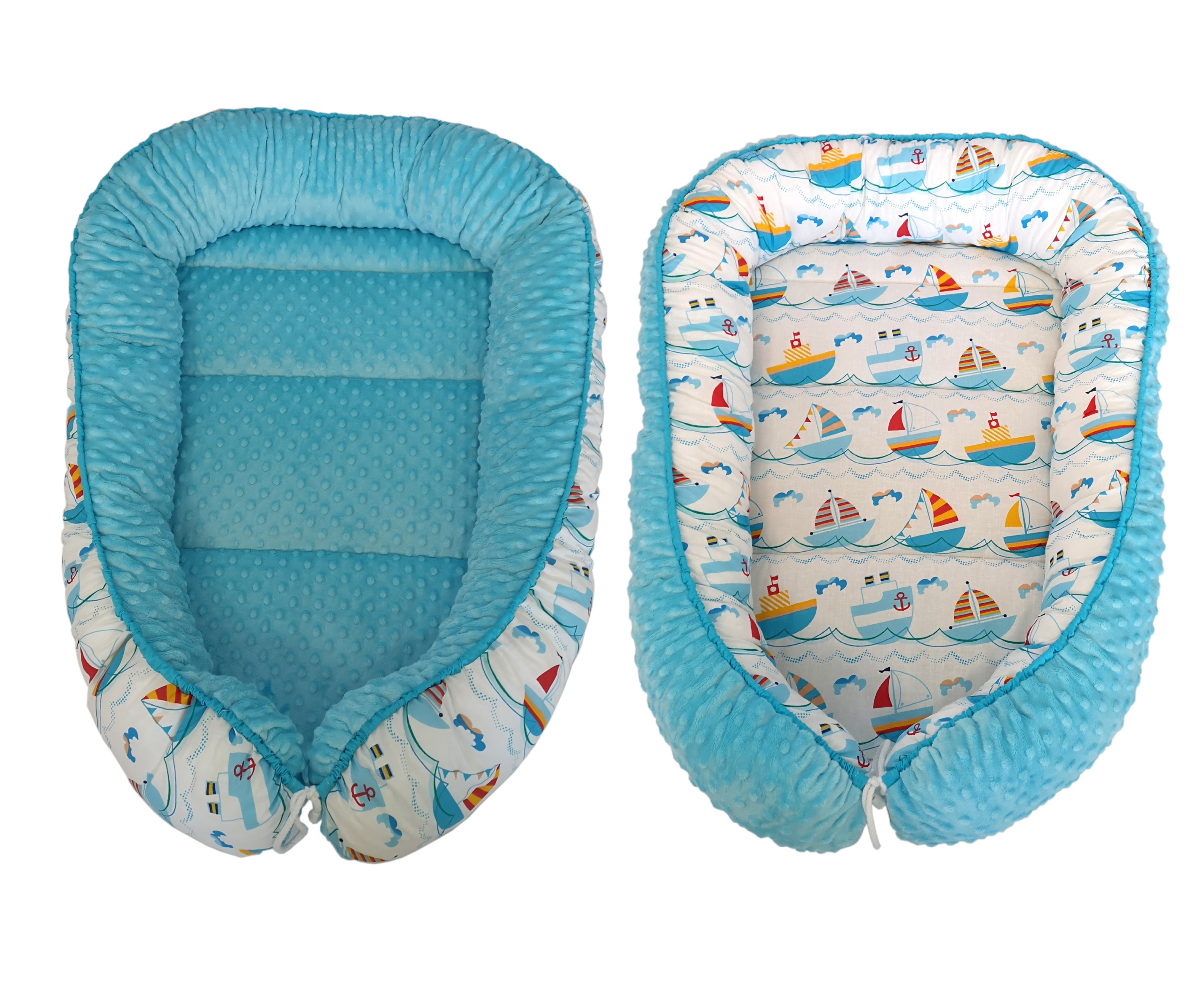 LiLo duży KOKON XXL niemowlęcy MINKY dwustronny dużo WZORÓW Marka UP LiLo