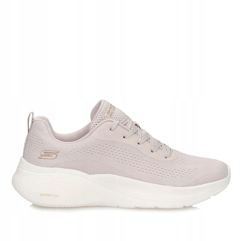 Sneakersy damskie Skechers 117550 Nat Bobs Infinity beżowe sznurowane