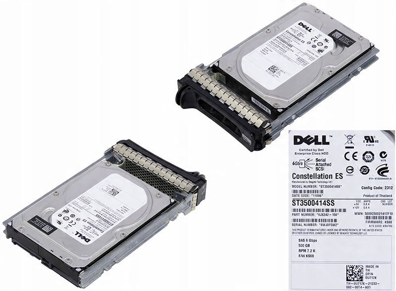 

Dell 0U717K 500GB Sas 7200RPM 3.5'' ST3500414SS