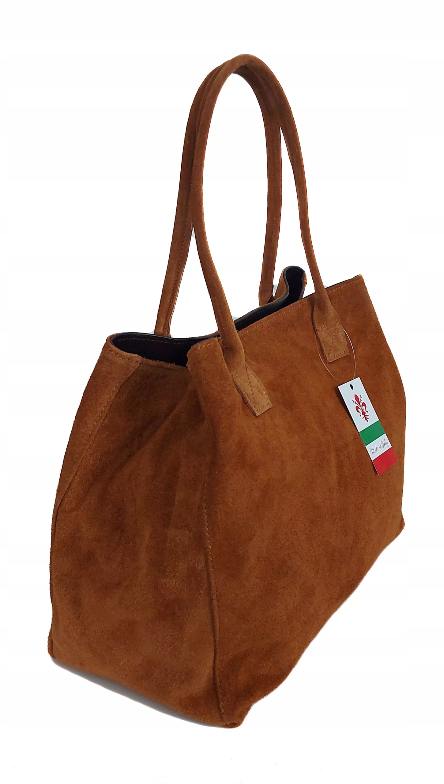 Elegantní Obchodní Taška Velká Semišová Kabelka Taška XL A4 Přes Rameno Camel
