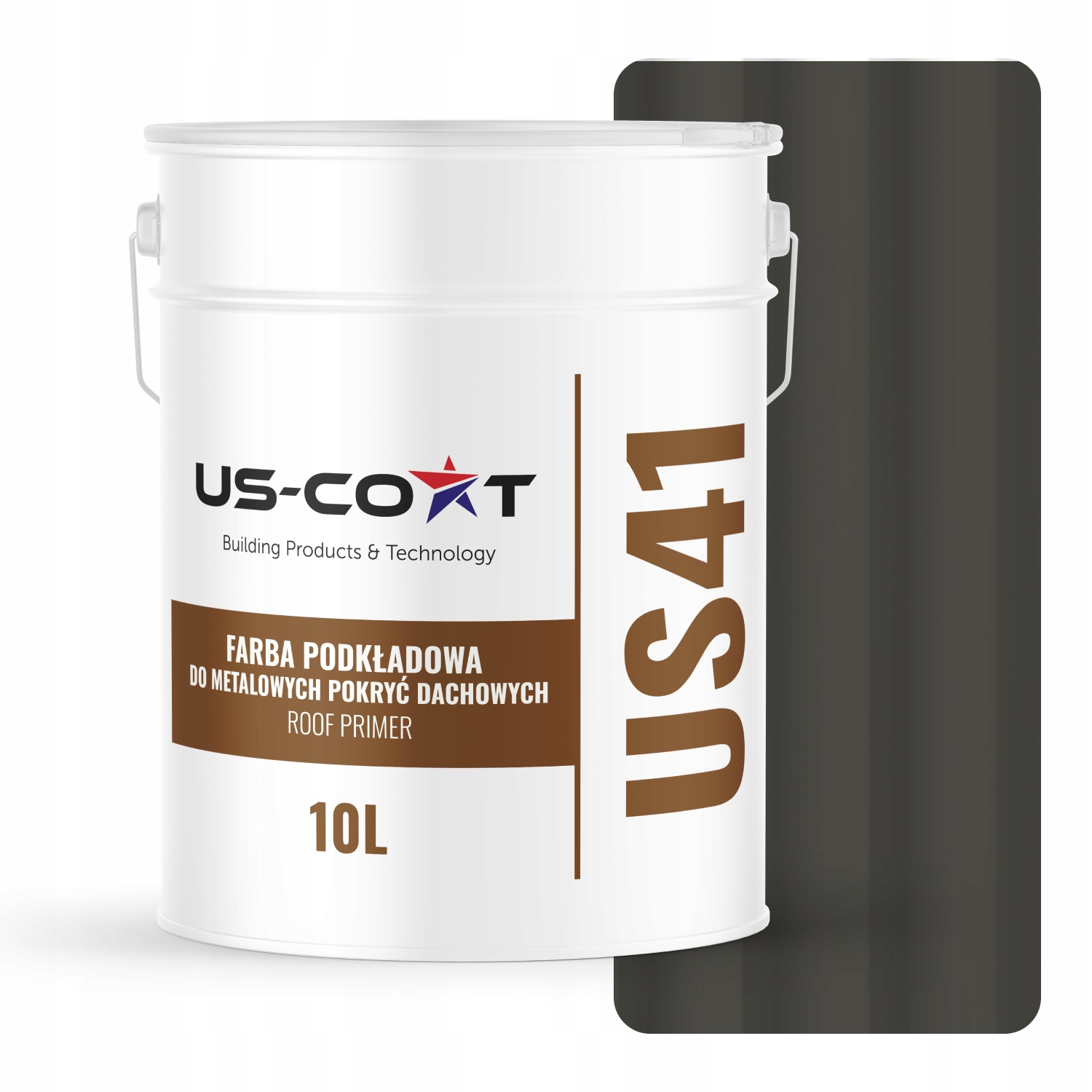 Základná Farba Na Strechu Pre Kovové Krytiny Tmavošedá Ral 7022 10L Matná