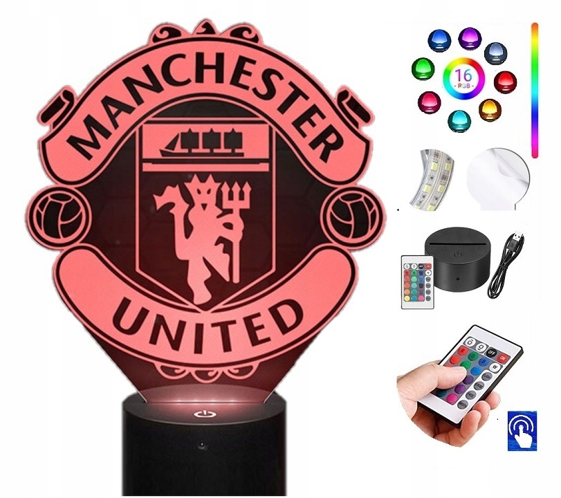 

Lampka Nocna Manchester United Led Rgb Plexido