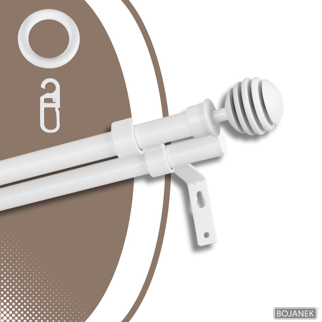 KÓŁKA Z AGRAFKAMI 10 SZTUK BIAŁY MAT DO KARNISZA BOJANEK STUDIO Ø 16mm Kod producenta 20830.13.AGR