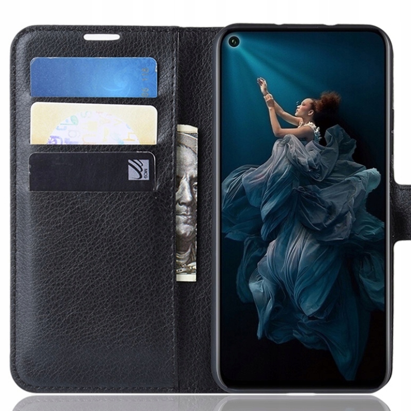 

Etui Z Klapką Portfel Litchi Do Huawei Honor 20